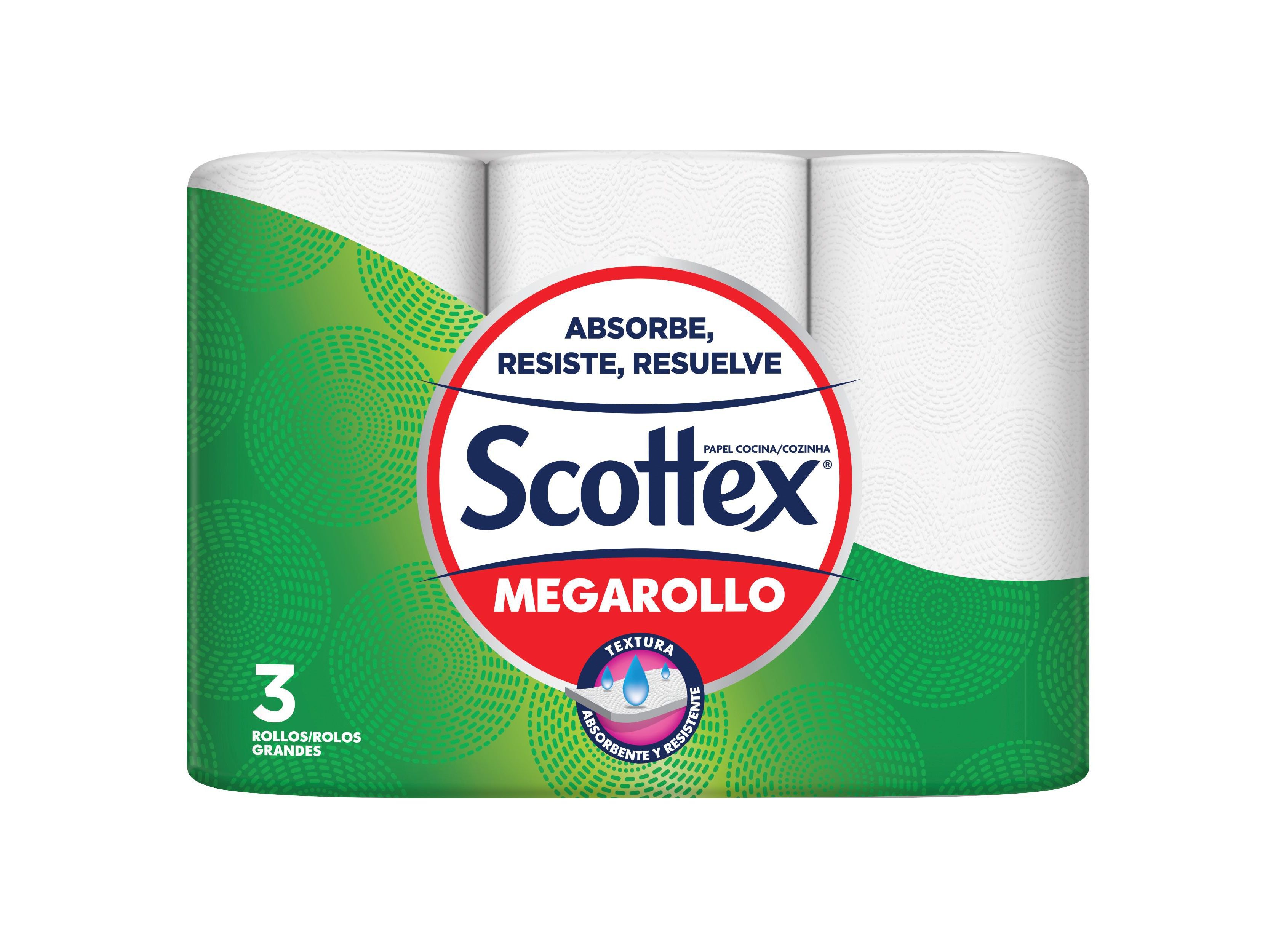 ROLO DE COZINHA SCOTTEX MEGAROLO 3ROLOS