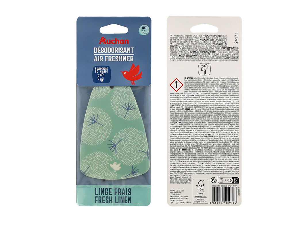 AMBIENTADOR AUTO AUCHAN FRESH LINEN image number 0
