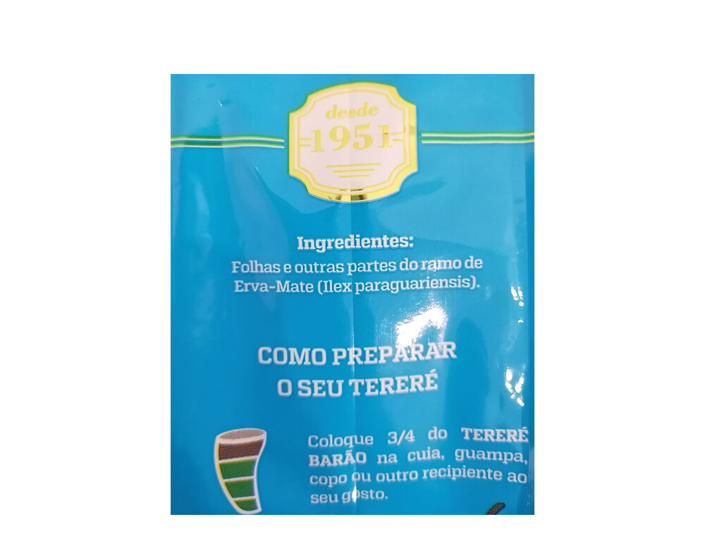 ERVA MATE BAR&Atilde;O TERER&Ecirc; 500G image number 1