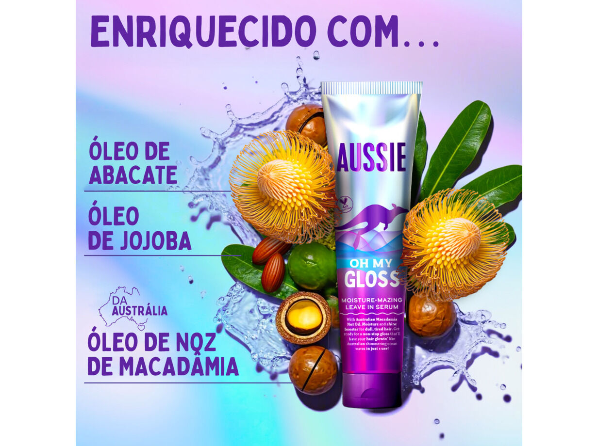 TRATAMENTO AUSSIE LEAVE ON GLOSS 160ML image number 3