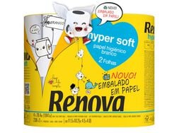 Papel Renova Higiénico 2 Folhas Hyper Soft 4rolos 4 un