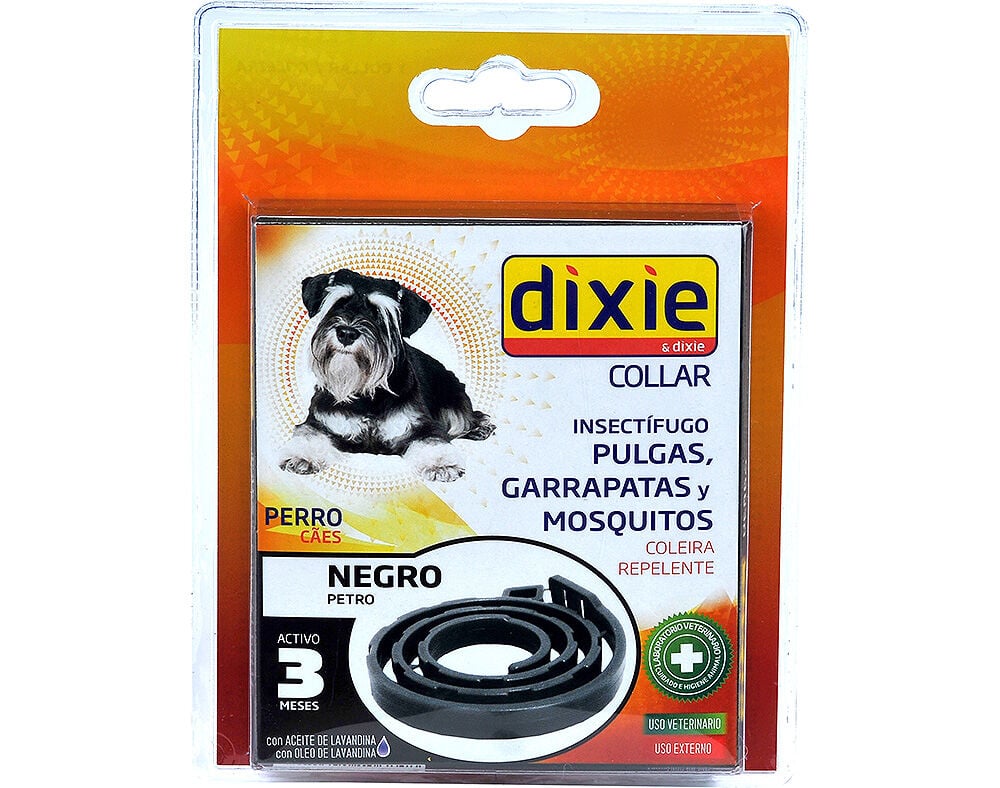 COLEIRA REPELENTE DIXIE PARA C&Atilde;O COR PRETA image number 0