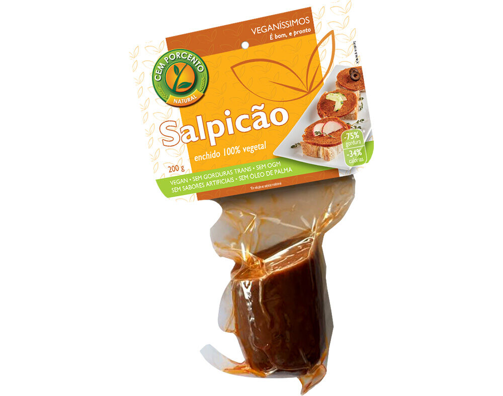 SALPIC&Atilde;O CEM PORCENTO VEGETAL SOJA E SEITAN 200G