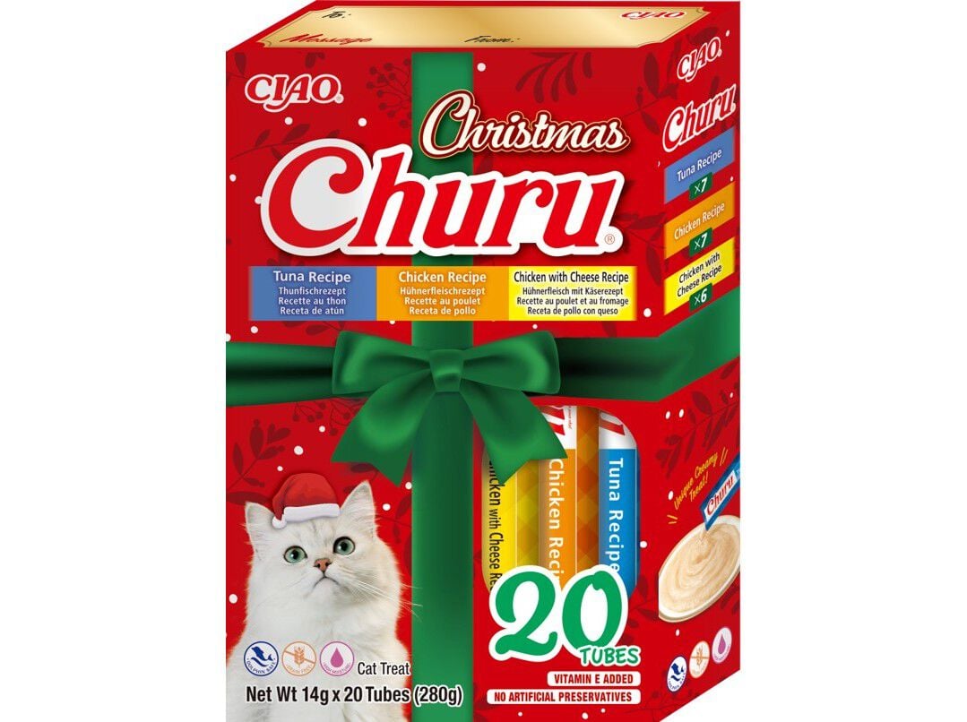 SNACKS GATO CIAO CHURU NATAL 20X14G image number 1