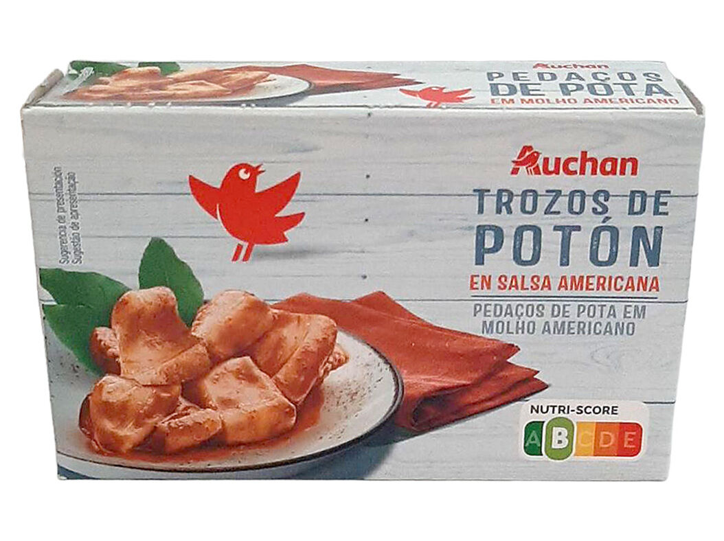 POTA PEDA&Ccedil;OS AUCHAN EM MOLHO AMERICANO 115 (72) G