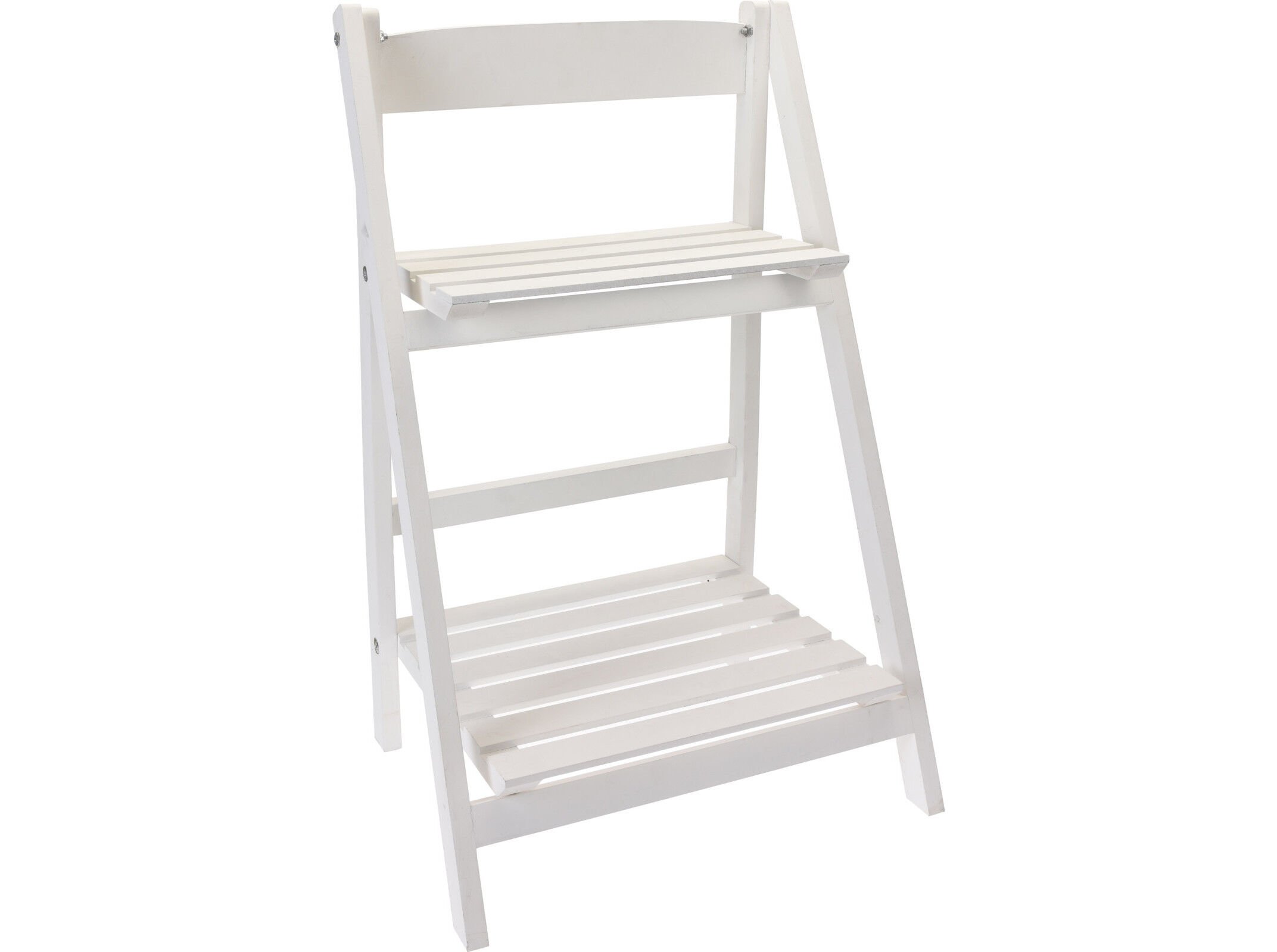 ESCADA EM MADEIRA BRANCO 32X41X65.5CM image number 1