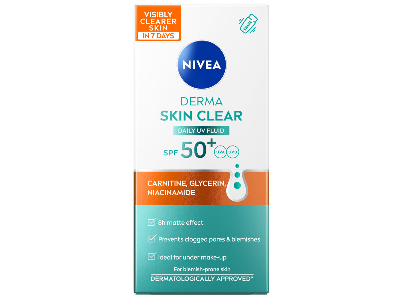 CREME FLUIDO NIVEA DERMA SKIN CLEAR FP50 40ML image number 1