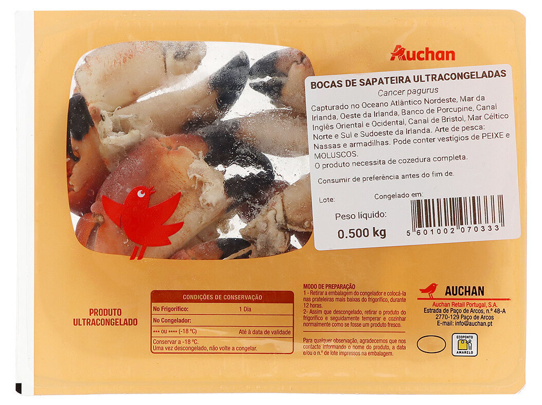 BOCAS DE SAPATEIRA AUCHAN ULTRACONGELADAS 500G