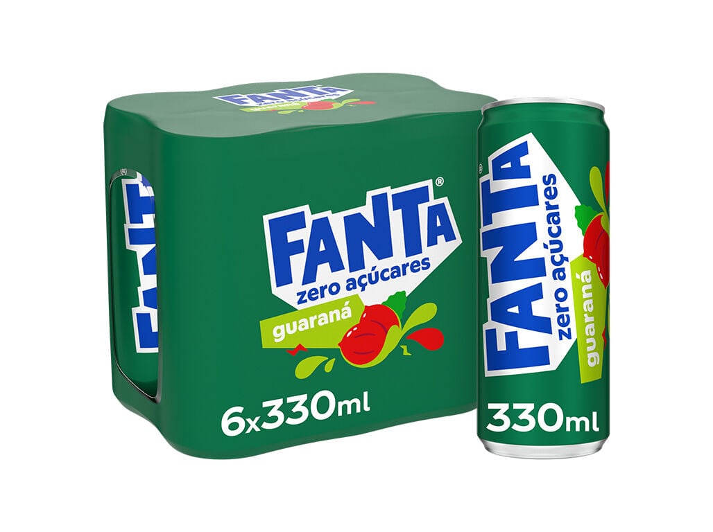REFRIGERANTE COM G&Aacute;S FANTA GUARAN&Aacute; ZERO 6X0.33L (SDR) image number 0