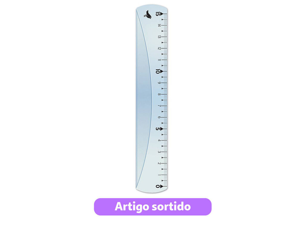 R&Eacute;GUA INQUEBR&Aacute;VEL AUCHAN 15CM CORES SORTIDAS image number 2