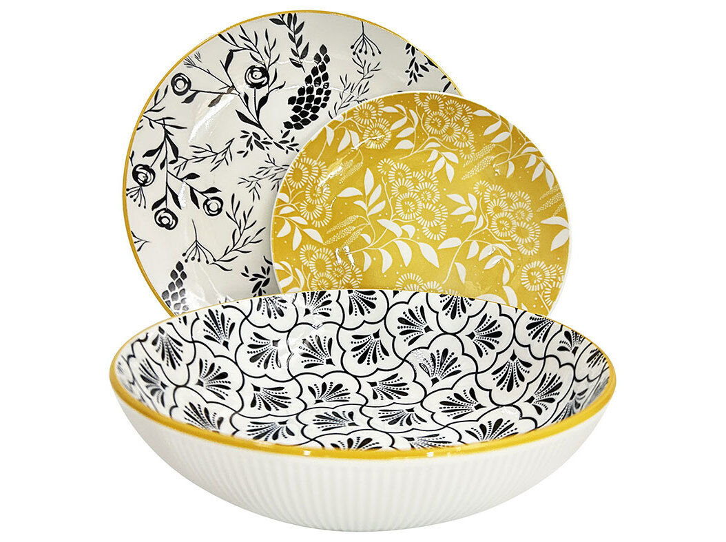 SERVI&Ccedil;O 18 PE&Ccedil;AS ACTUEL PORCELANA AMARELO