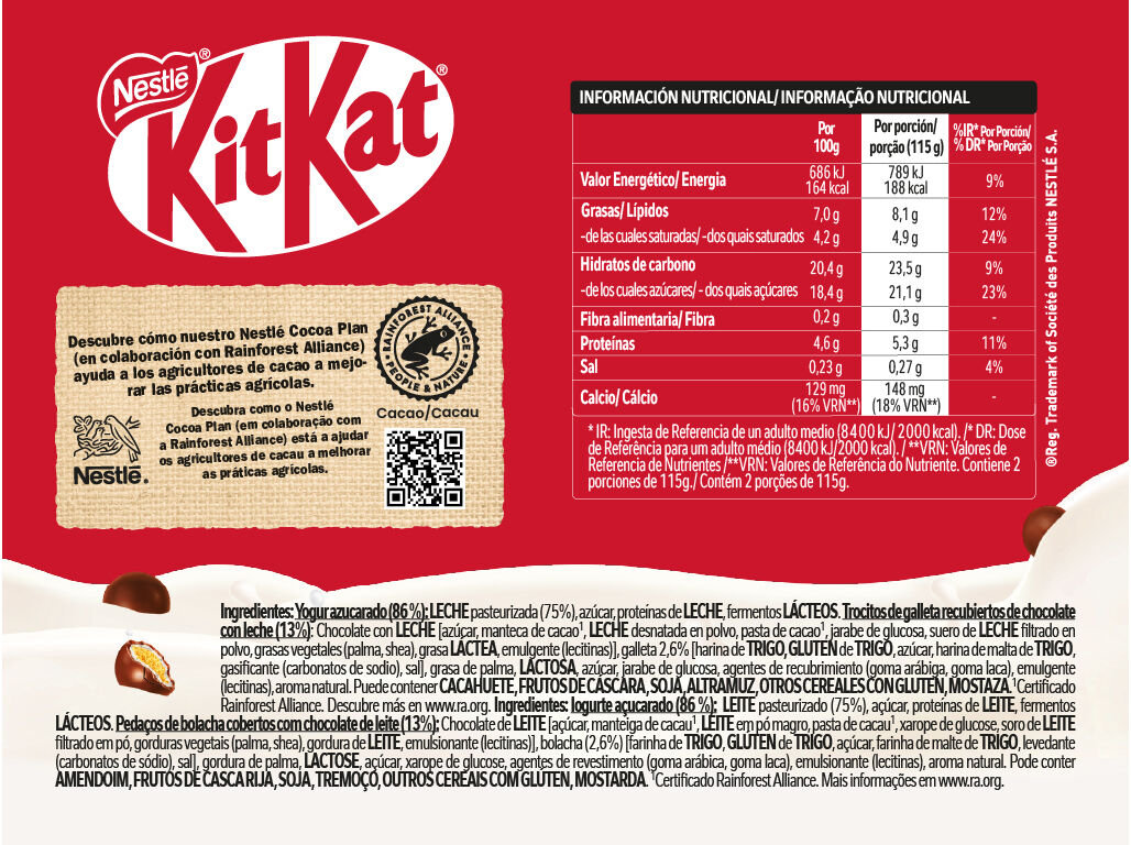 IOGURTE NESTL&Eacute; KIT KAT 2X115G image number 1