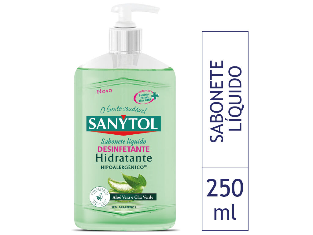 Sabonete L&iacute;quido Desinfetante Hidratante Sanytol 250ml