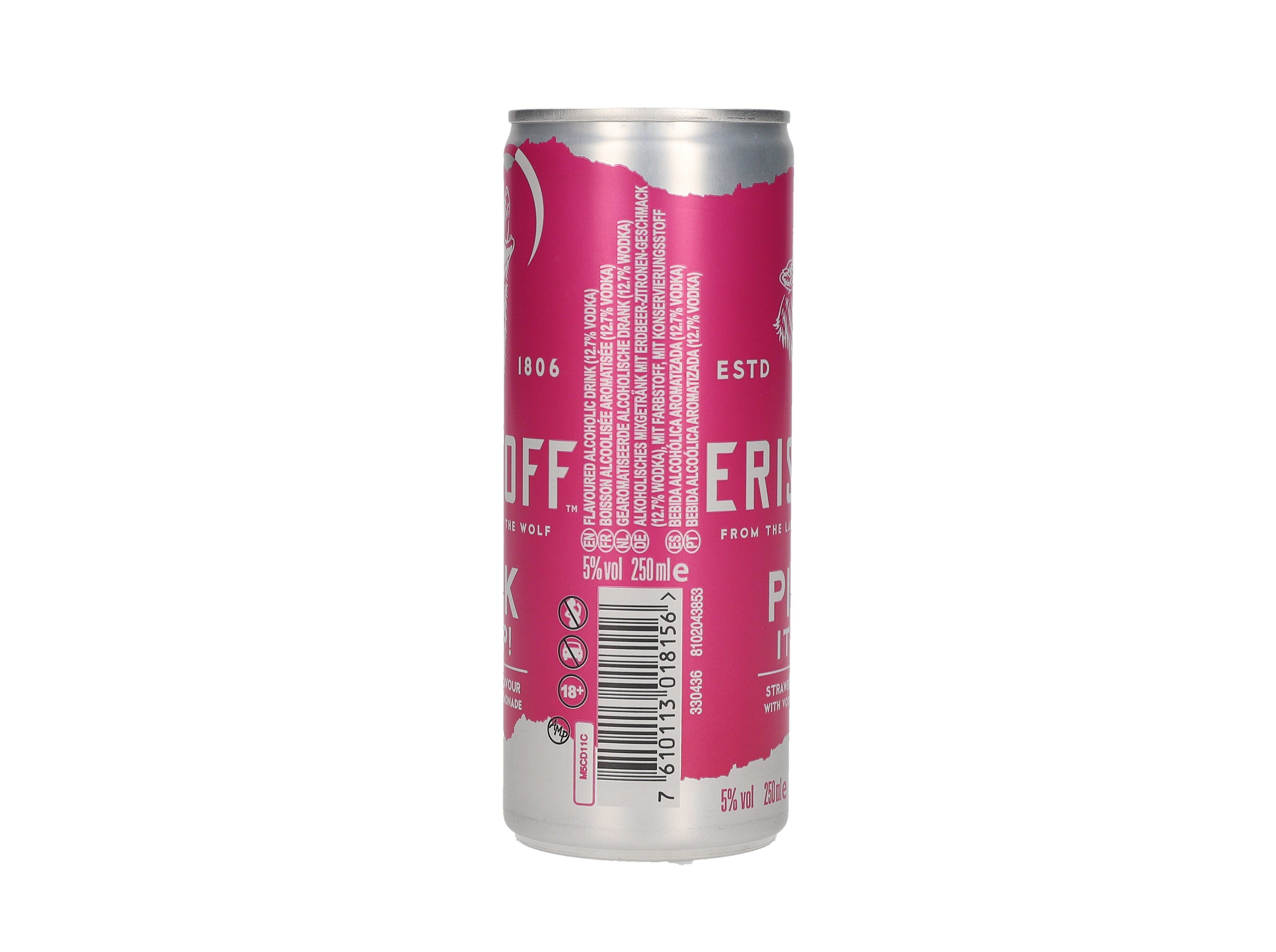 VODKA ERISTOFF PINK IT UP LATA 0.25L (SDR) image number 1