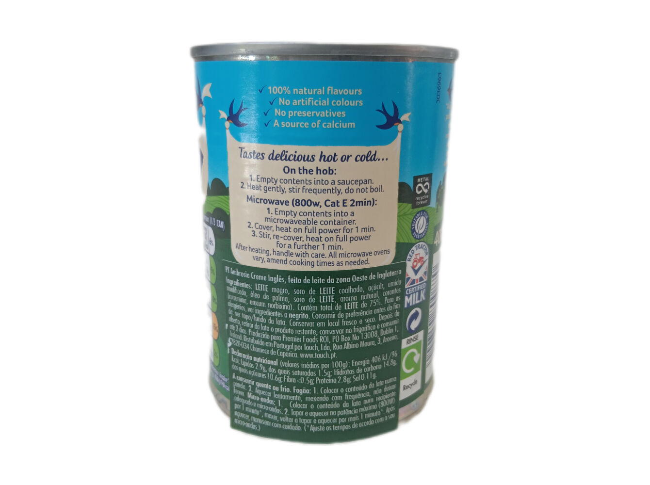 SOBREMESA AMBROSIA DEVON CUSTARD CAN 400G image number 1