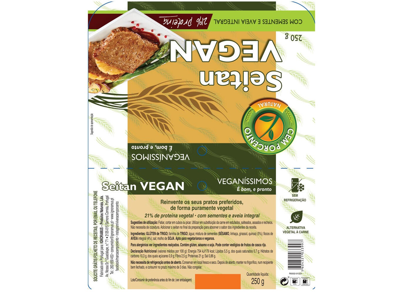 SEITAN CEM PORCENTO SEMENTES 250G image number 1