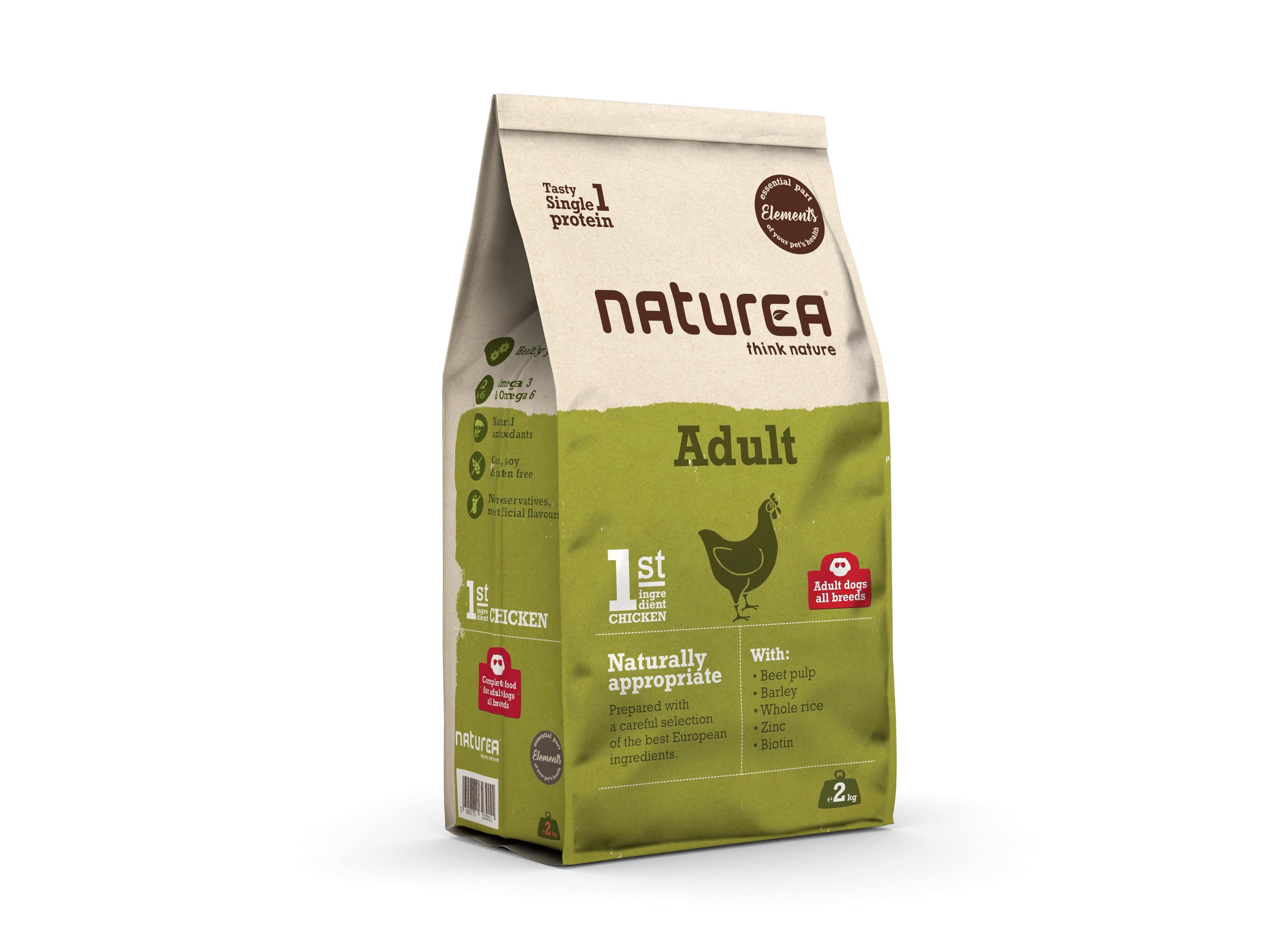 RA&Ccedil;&Atilde;O C&Atilde;O NATUREA ELEMENTS ADULTO FRANGO 2KG image number 0