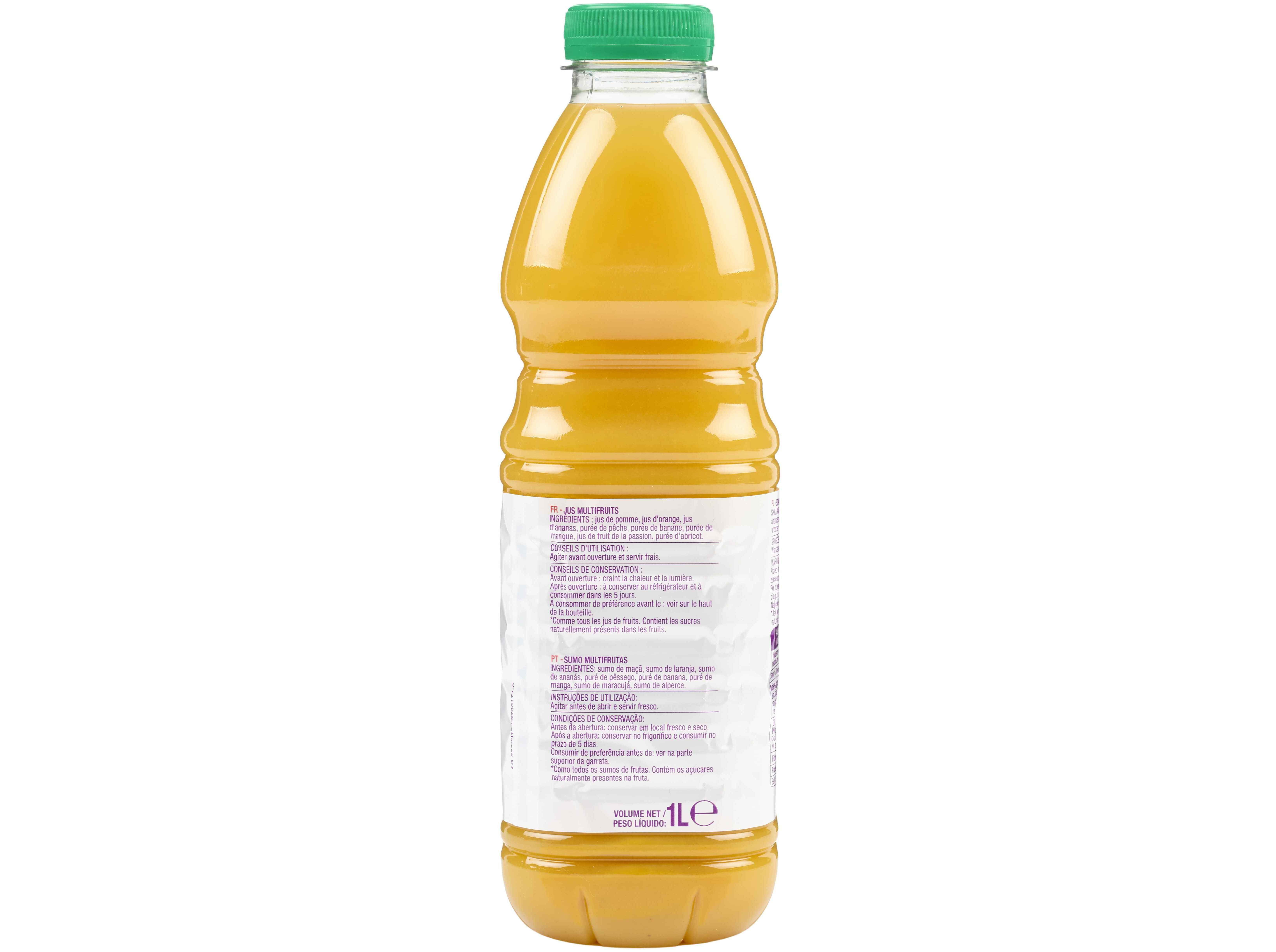 SUMO AUCHAN 100% MULTIFRUTOS 1L image number 1