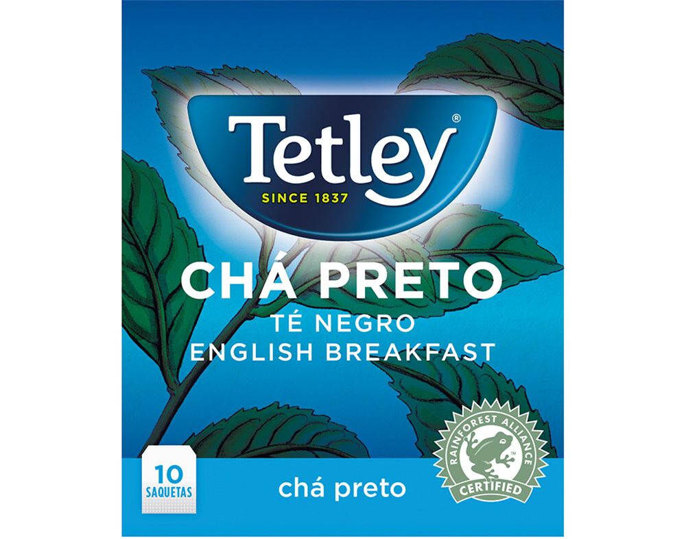 CH&Aacute; TETLEY PRETO 10 SAQUETAS