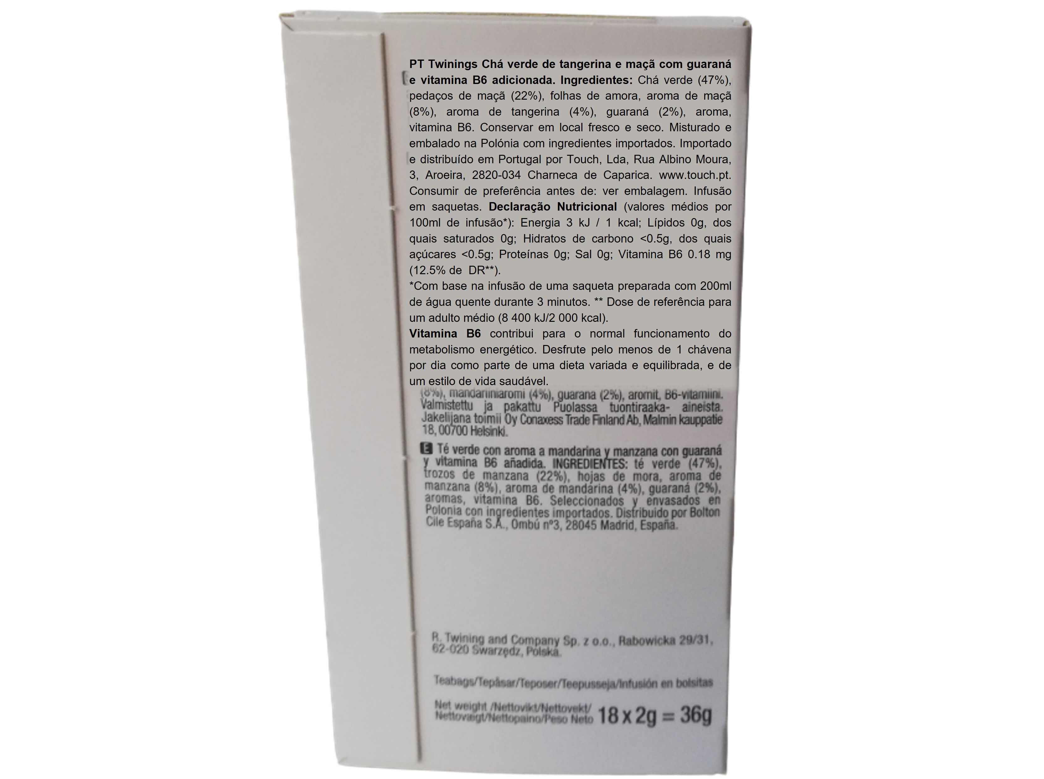 INFUS&Atilde;O TWININGS SUPERBLEND ENERGIZE 18 SAQ image number 1