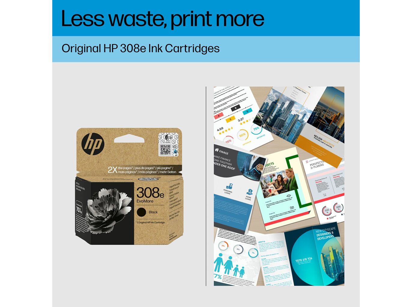 TINTEIRO PRETO HP 308E EVOMORE BK 7FP22UE#SE1 image number 6