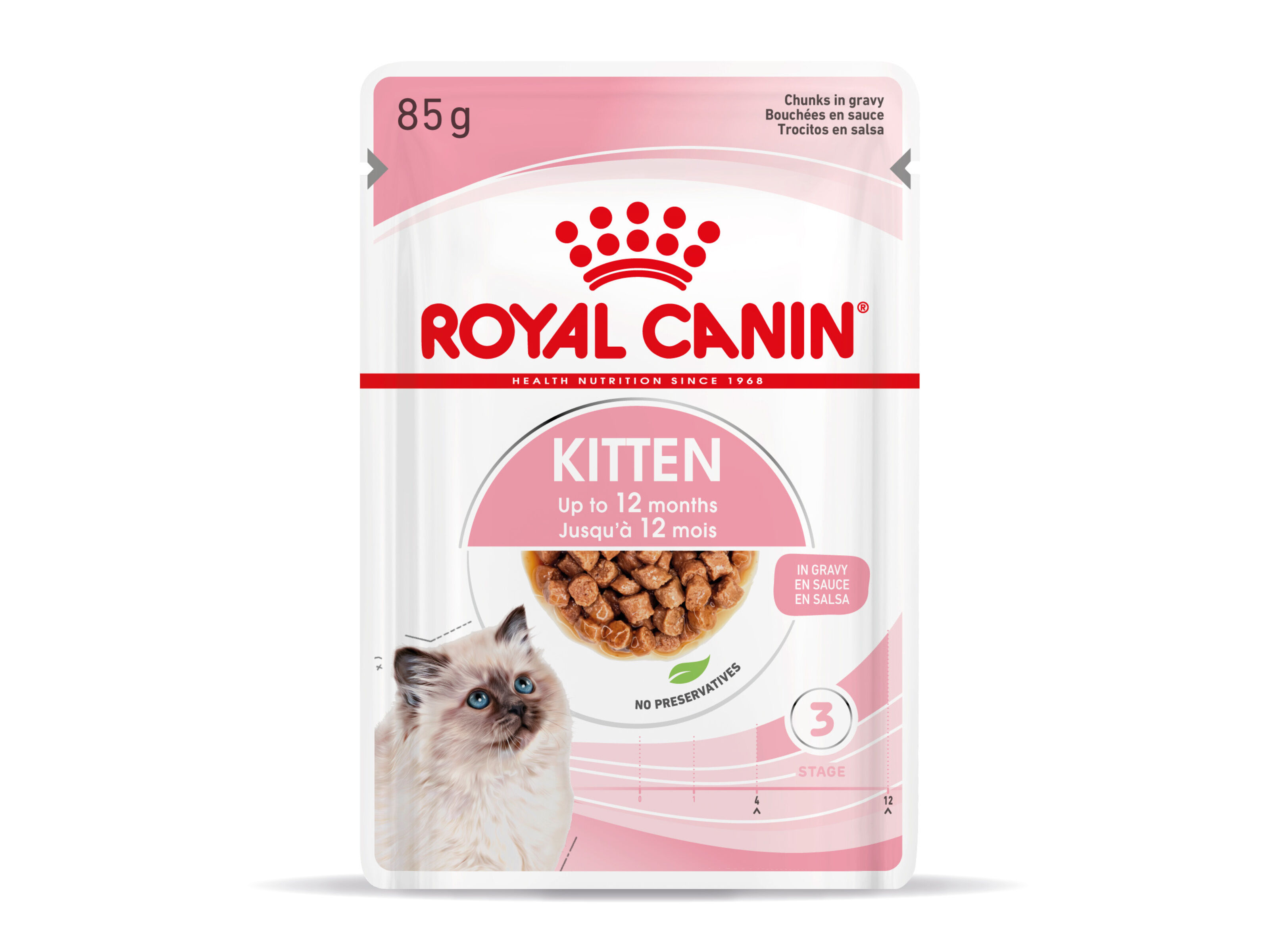 COMIDA H&Uacute;MIDA GATO ROYAL CANIN KITTEN GRAVY 85G