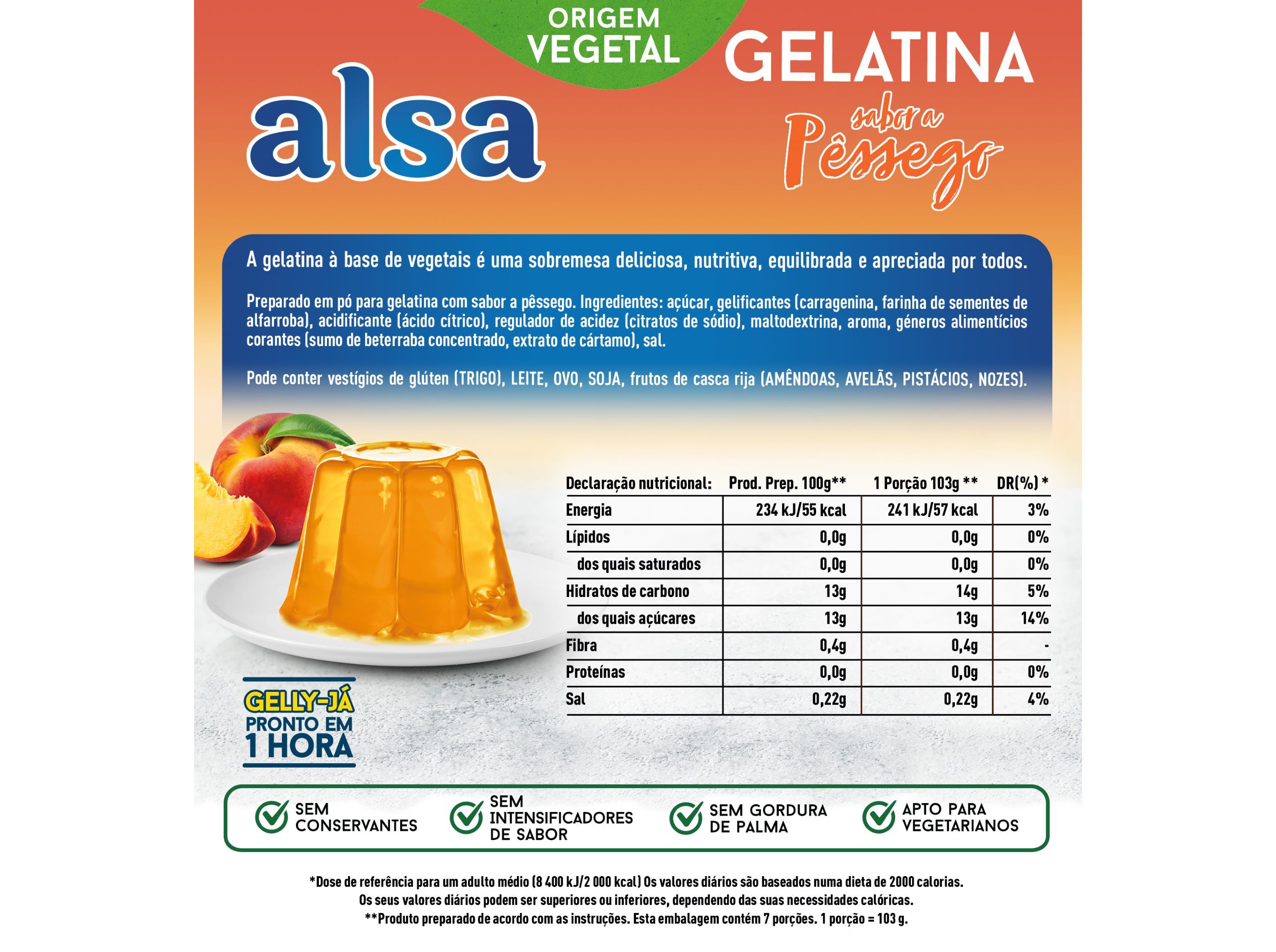 GELATINA ALSA P&Ecirc;SSEGO 105 G image number 1