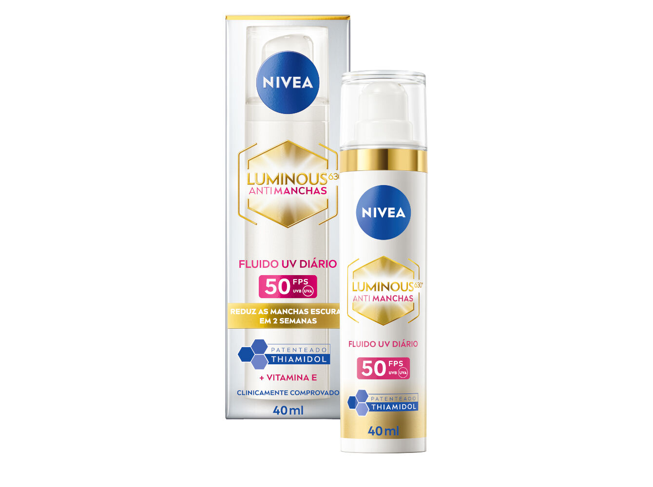 FLUIDO DE ROSTO DE DIA ANTIMANCHAS CELLULAR LUMINOUS 630 FP50 NIVEA 40 ML image number 0