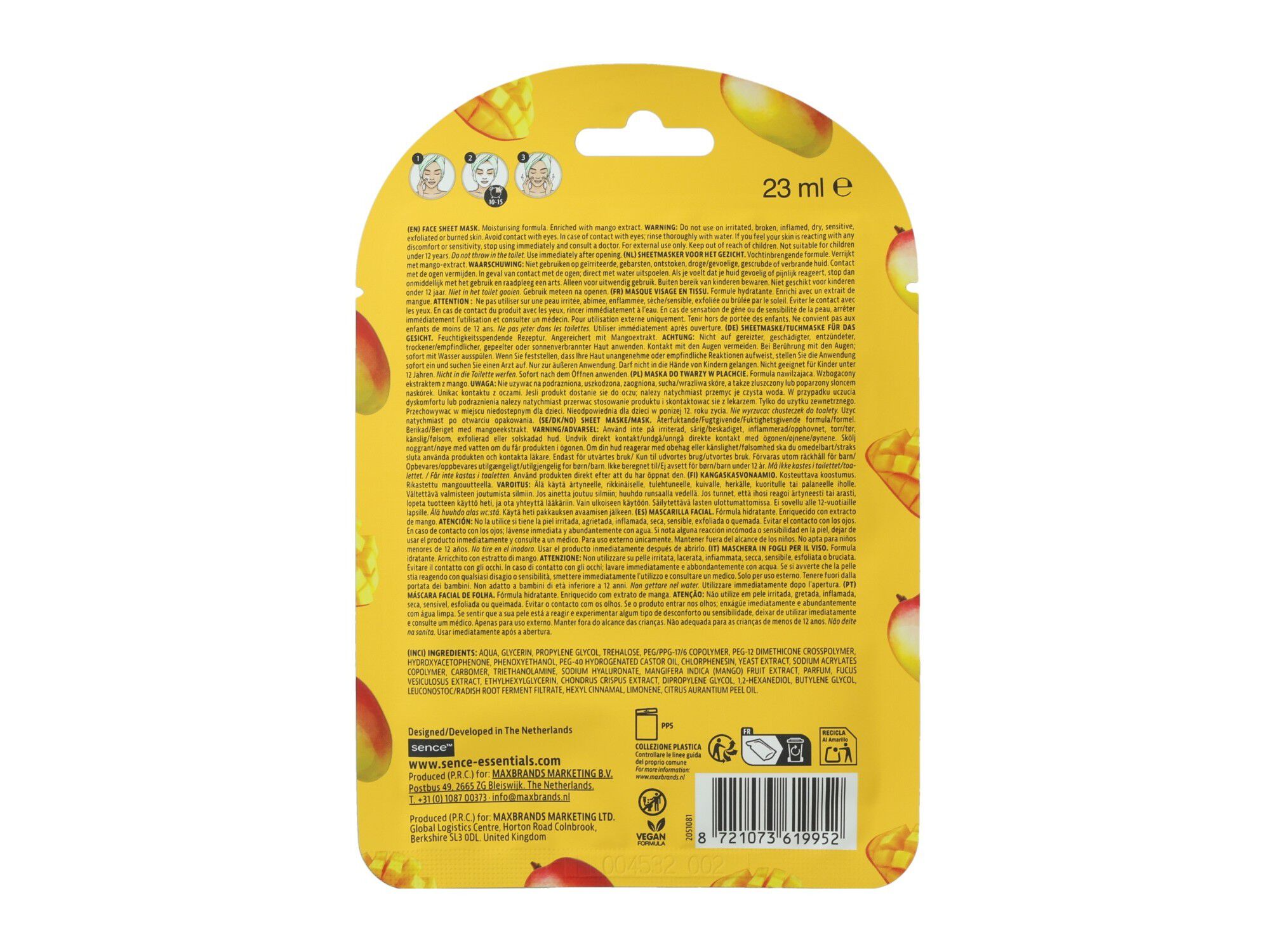 M&Aacute;SCARA FACIAL SENCE COLLECTION MANGA 1 UN image number 2