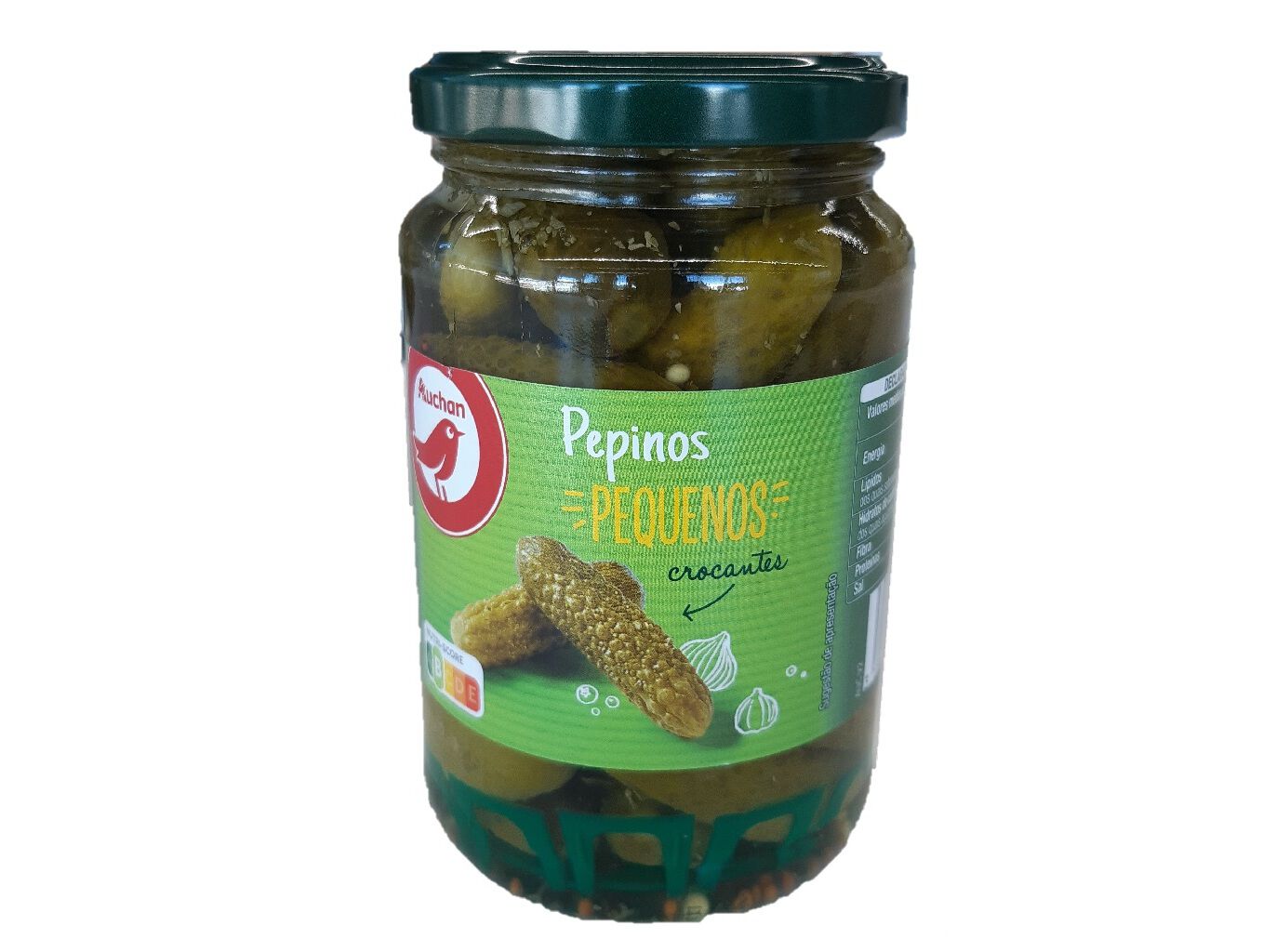 PEPINOS AUCHAN PEQUENOS 350(185)G image number 0