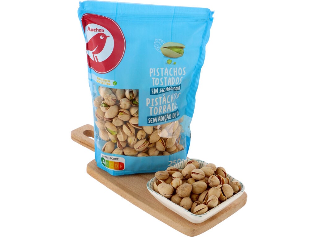 PISTACHIOS TORRADOS AUCHAN SEM SAL 250 G image number 0