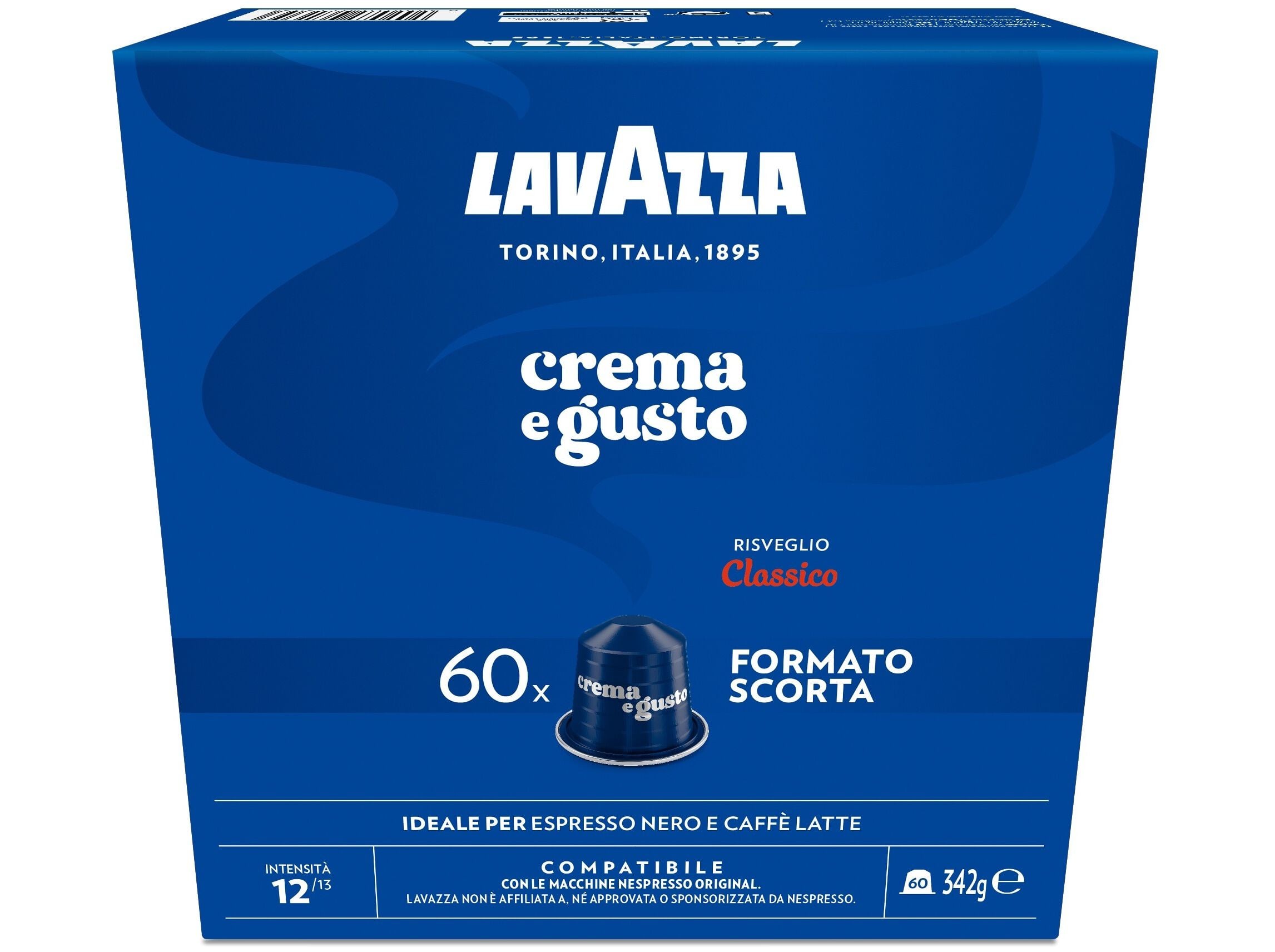 C&Aacute;PSULAS CAF&Eacute; LAVAZZA CREMA E GUSTO NPS INTENSIDADE 12/13 60UN image number 1