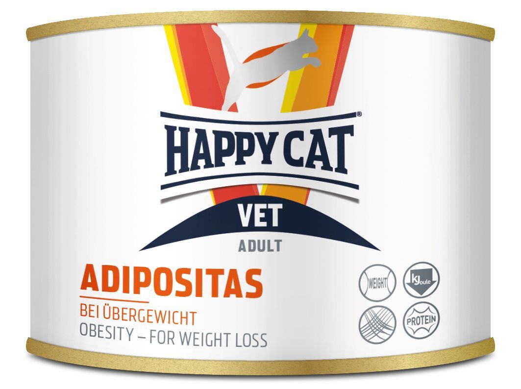 COMIDA H&Uacute;MIDA GATO HAPPY CAT VET ADIPOSITAS 200G