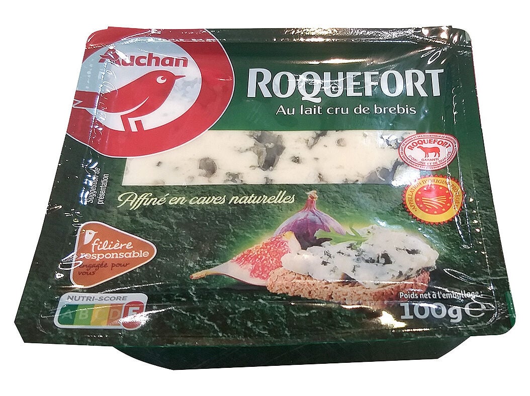 QUEIJO ROQUEFORT AUCHAN FATIAS 100G