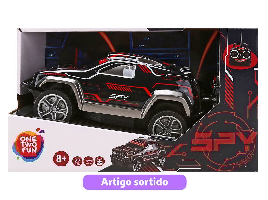 CARRO R/C 1:18 ONE TWO FUN 27MHZ SPEEDY SPY MODELOS SORTIDOS image number 0