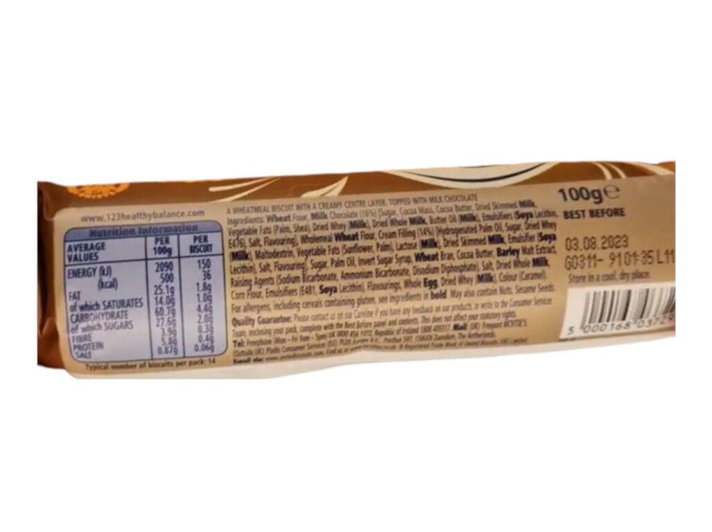 TARTELETES MCVITIE'S CHOCOLATE RECHEIO LEITE 100 G image number 1