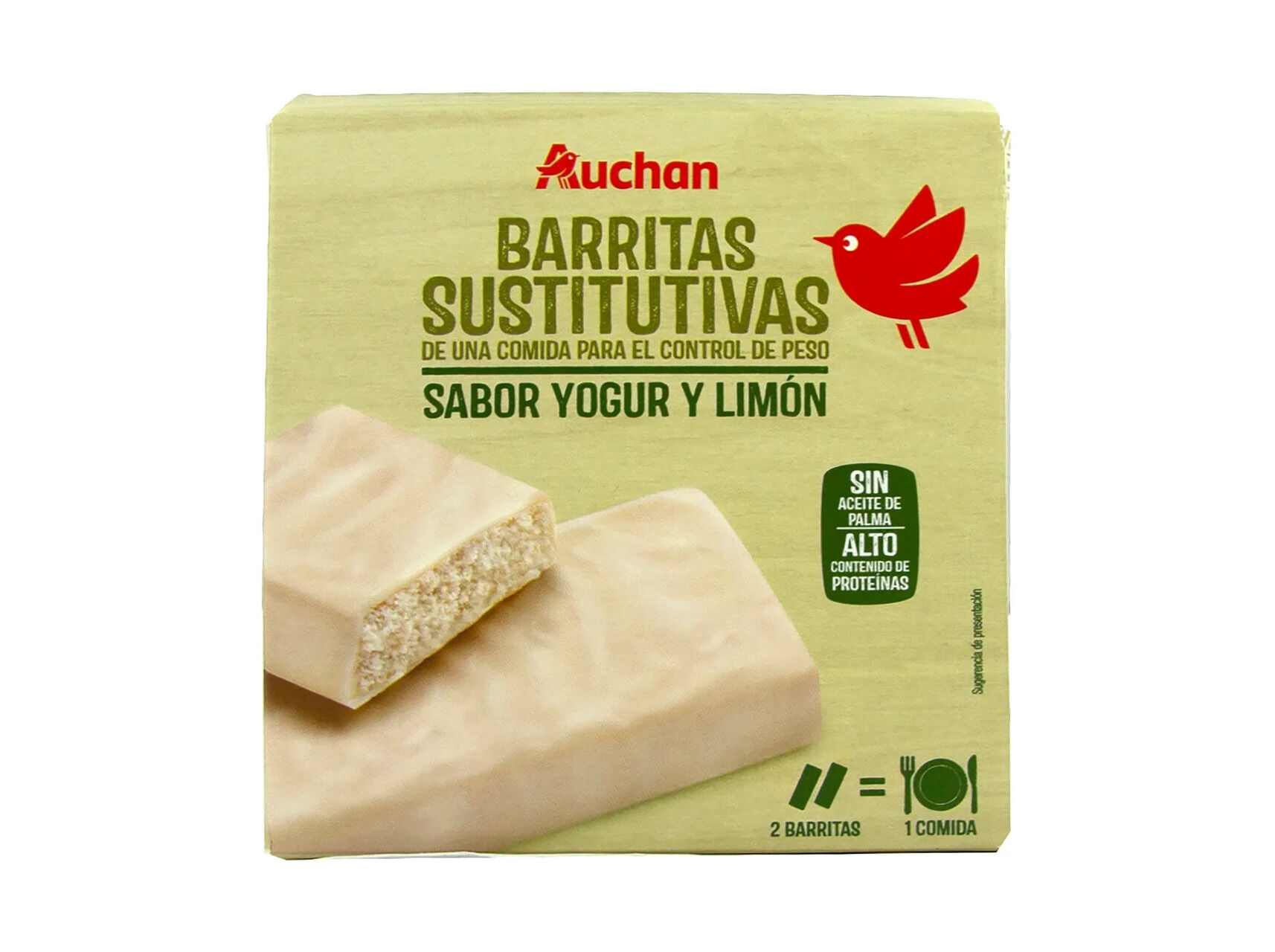 BARRITAS AUCHAN SUBSTITUTAS DE REFEI&Ccedil;&Atilde;O SABOR IOGURTE E LIM&Atilde;O 6UN 192G image number 0