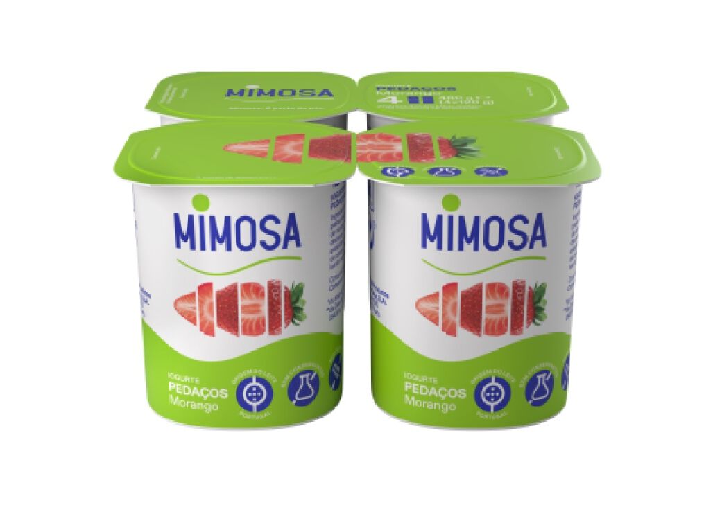 IOGURTE MIMOSA PEDA&Ccedil;OS MORANGO 4X120G image number 1