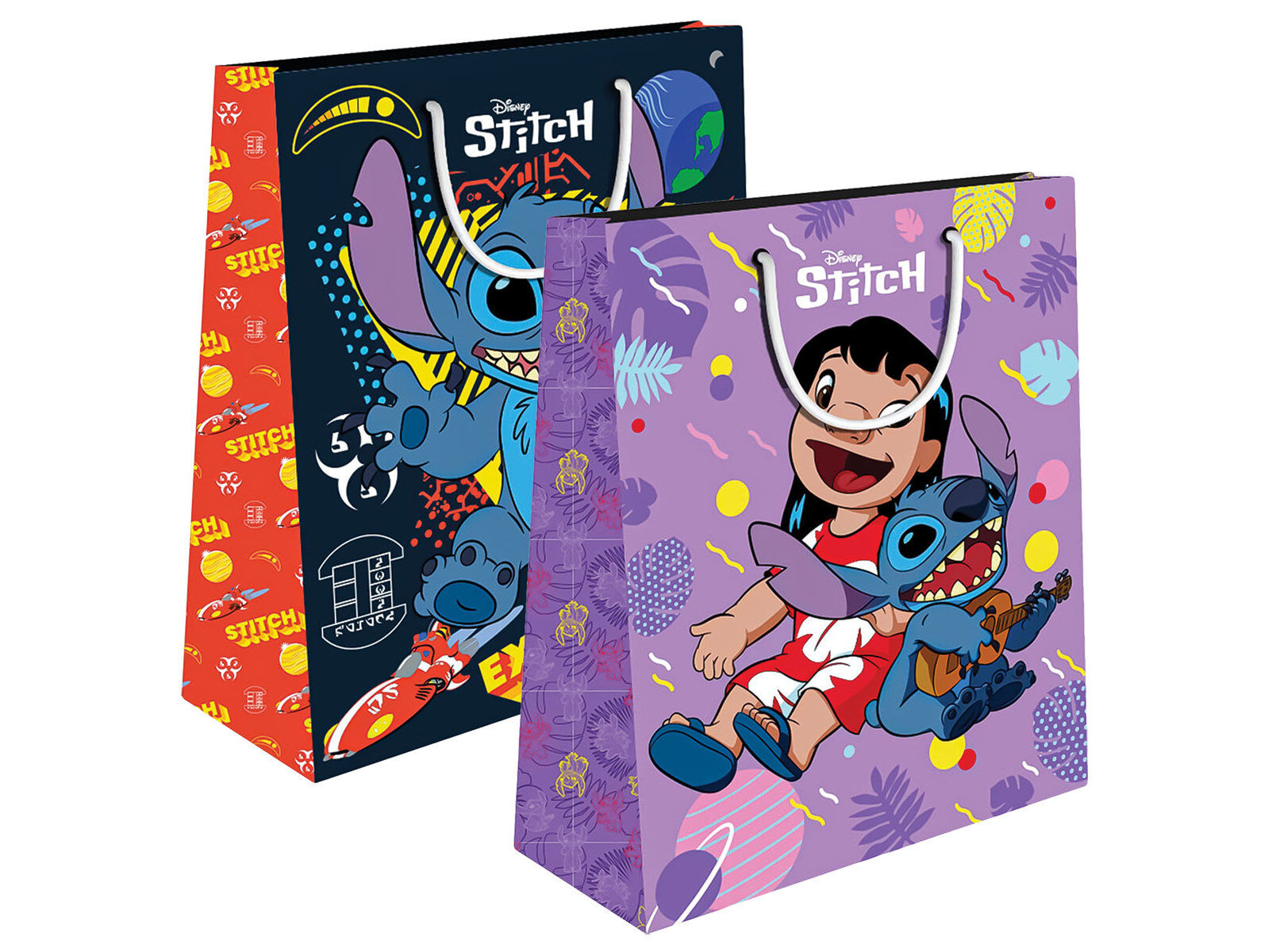 SACO PRESENTE STITCH 33X45X10CM GRANDE MODELOS SORTIDOS image number 1