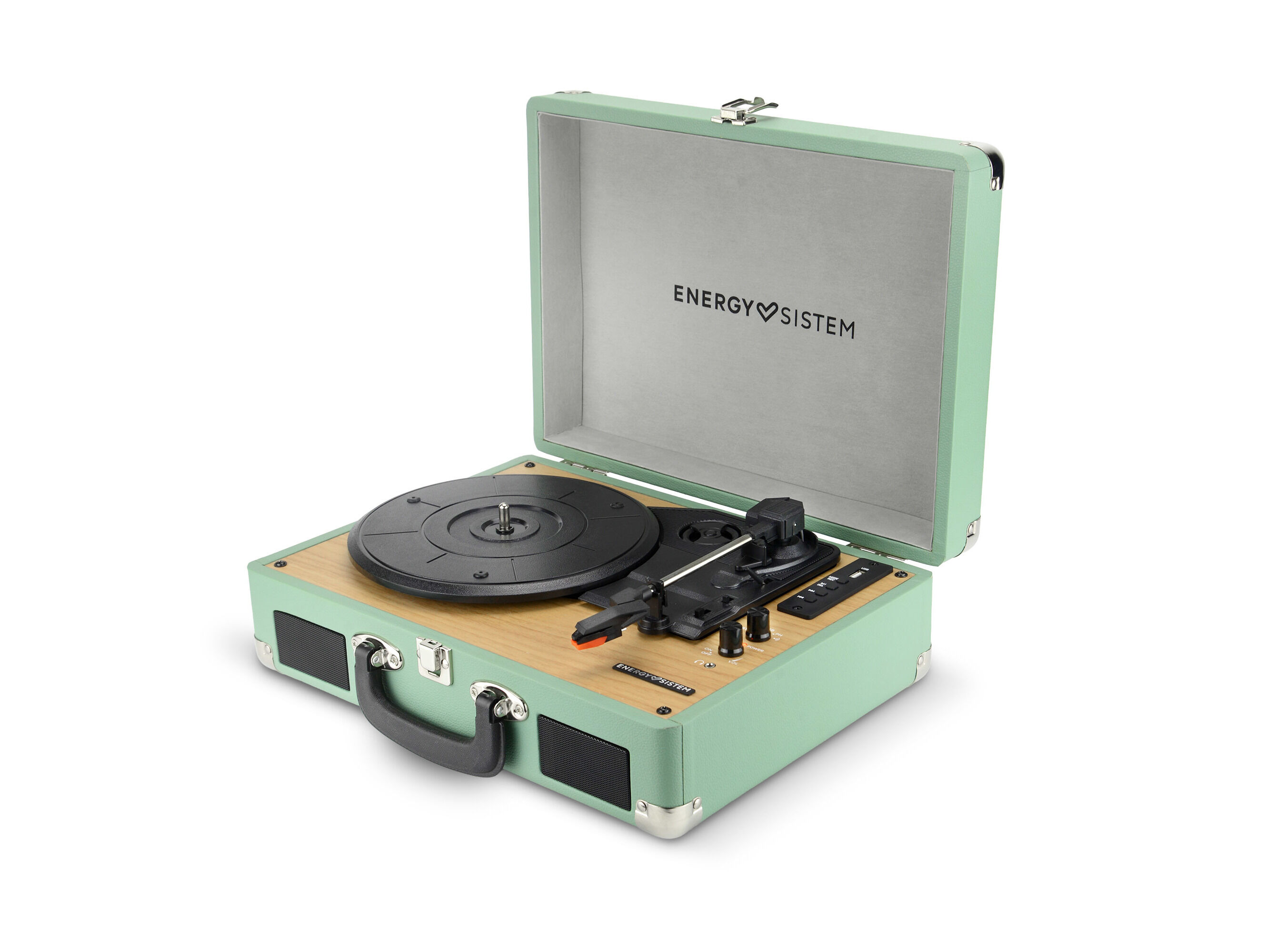 GIRA DISCOS ENERGY SISTEM RETRO SPIN TURNTABLE 40W AQUAMARINE