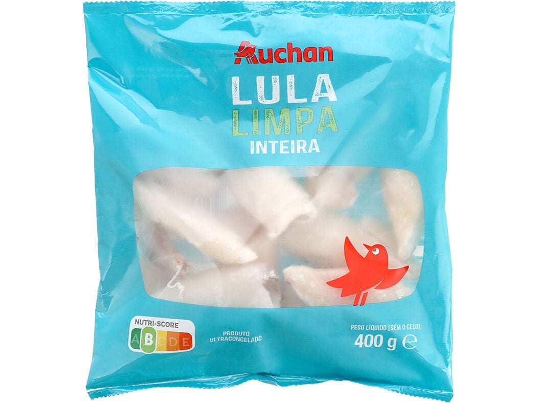 LULA AUCHAN LIMPA INTEIRA ULTRACONGELADA 400G