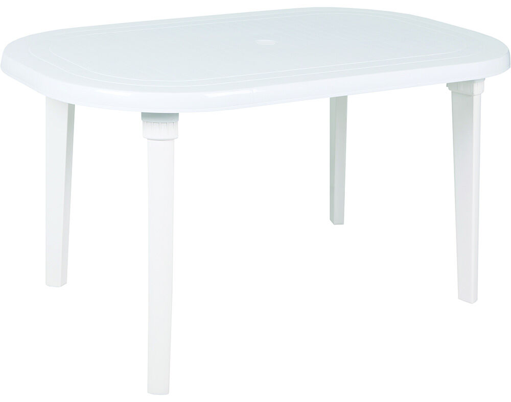 MESA BRAGA 3G RESINS OVAL BRANCO 140X90CM