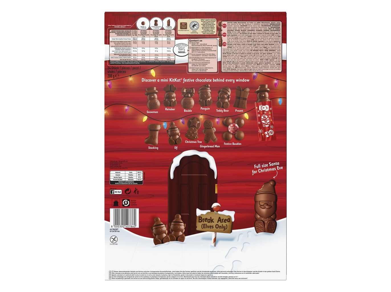 CALEND&Aacute;RIO ADVENTO KIT KAT CHOCOLATE 208G image number 1
