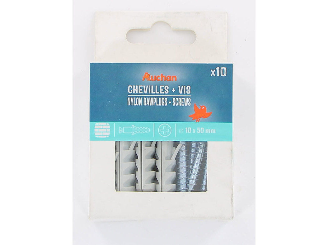 BUCHAS + PARAFUSOS AUCHAN 10 PE&Ccedil;AS 10X50MM image number 0