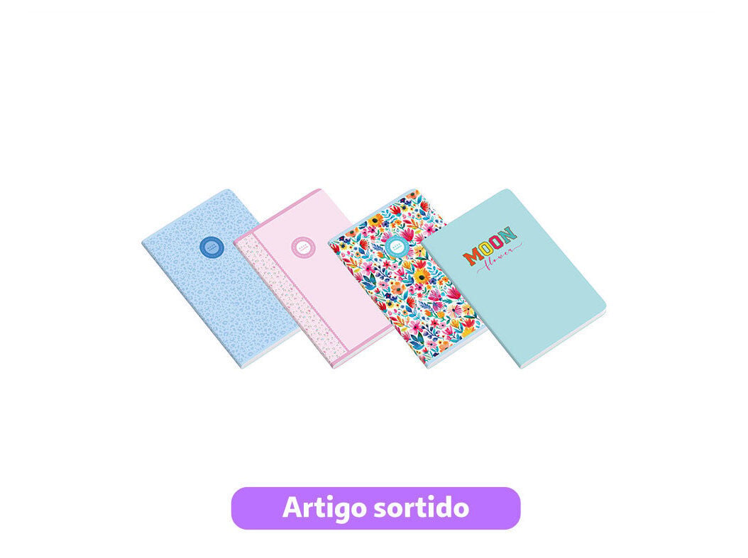 CADERNO A4 AMBAR TEEN MONFLOWER AGRAFADO QUADRICULADO 48 FOLHAS MODELOS SORTIDOS image number 0