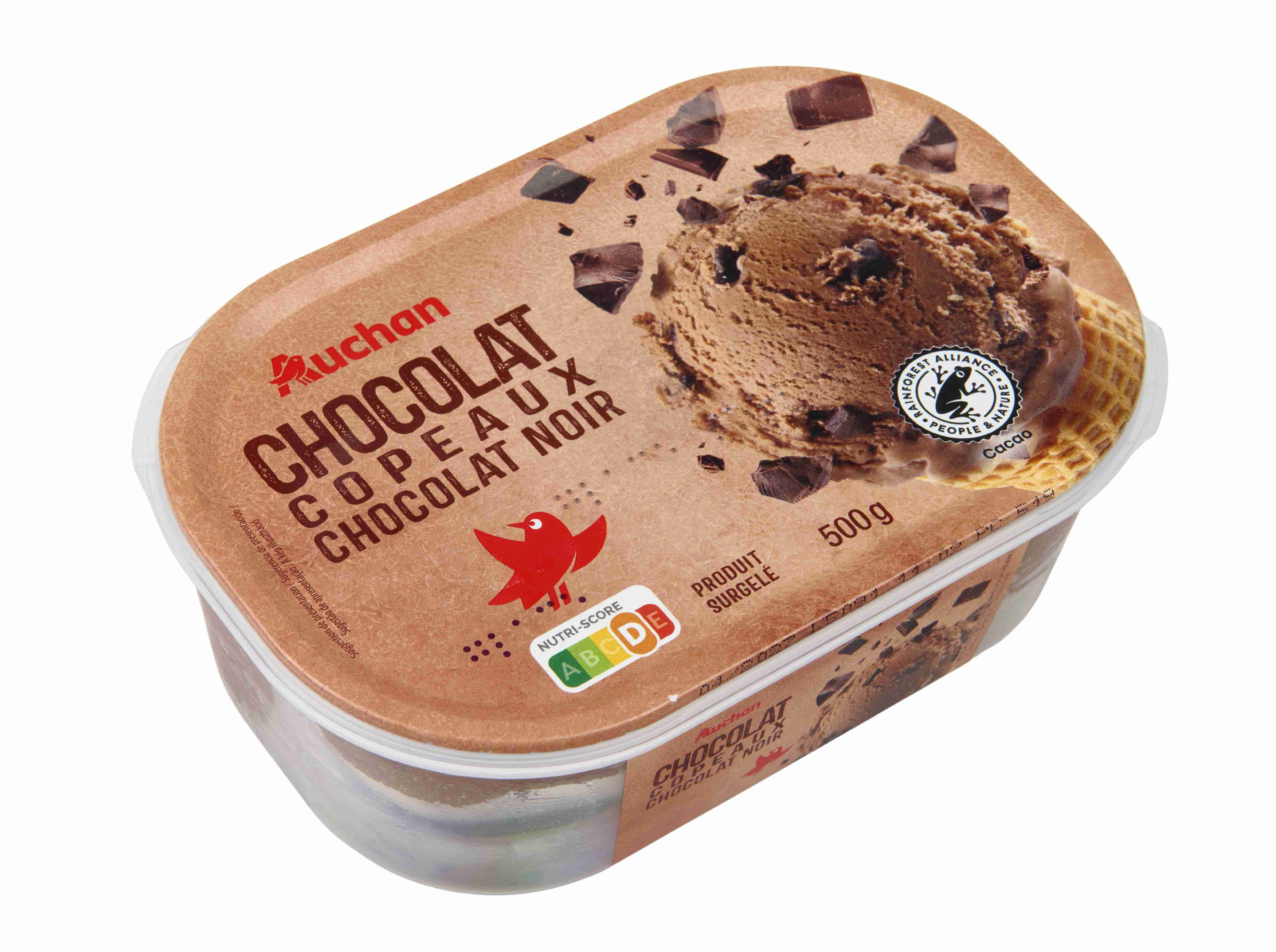 GELADO AUCHAN CHOCOLATE PRETO COM PEDA&Ccedil;OS 1L image number 1