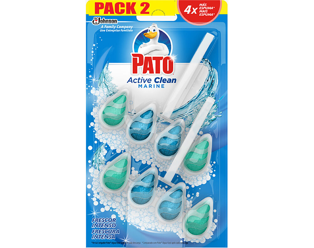 BLOCO PATO SANIT&Aacute;RIO ACTIVE CLEAN MARINHO 2X38.6G image number 0