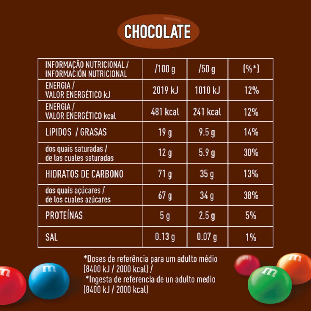 PASTILHAS DE CHOCOLATE M&M`S CHOCOLATE 200 G image number 1