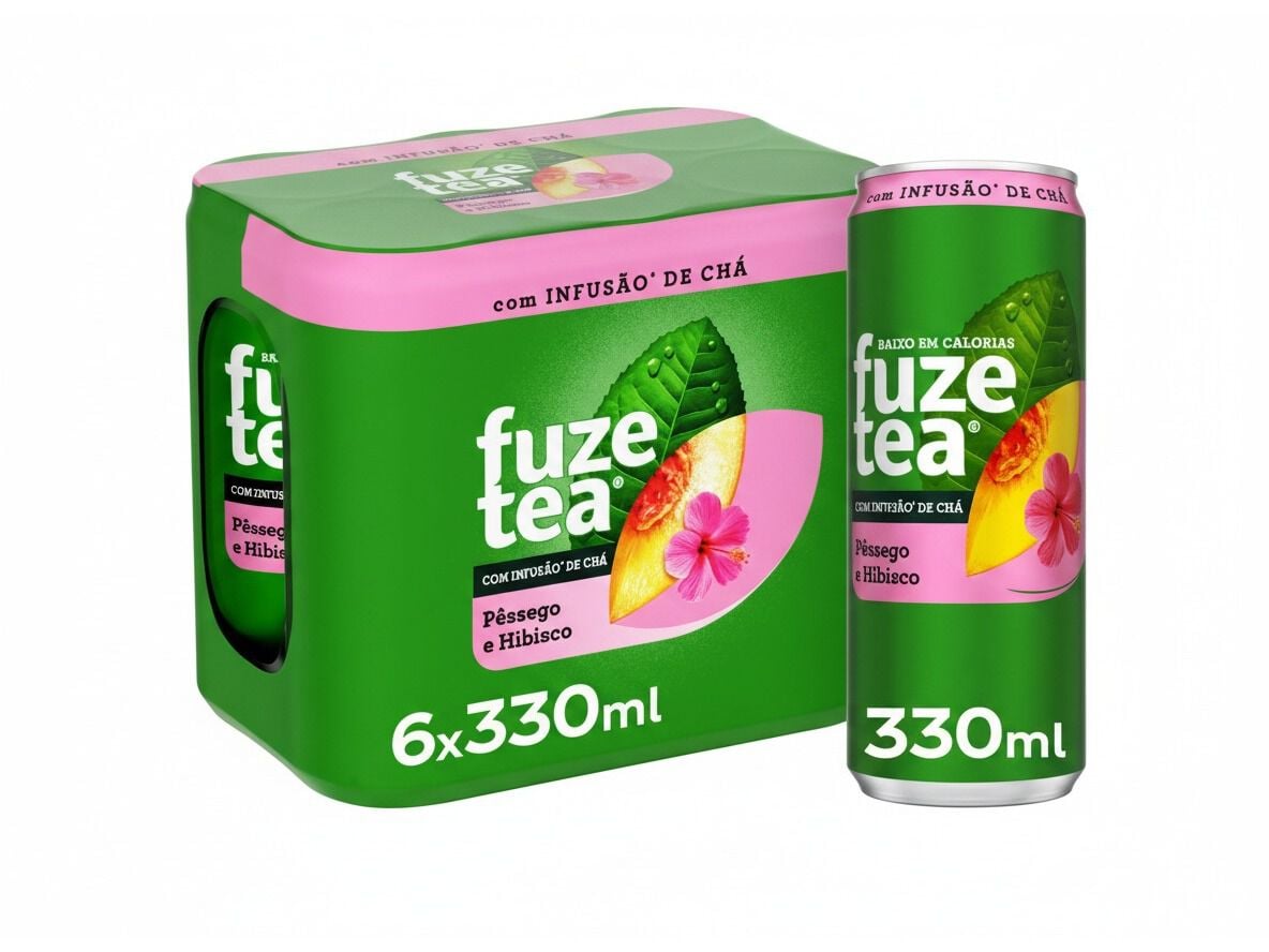 ICE TEA FUZE TEA P&Ecirc;SSEGO-HIBISCO 6X0.33L (SDR) image number 0