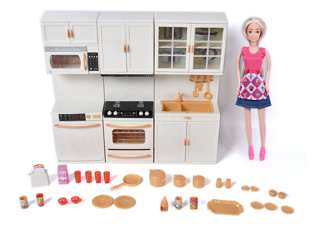 BONECA COM COZINHA ONE TWO FUN 29CM image number 1